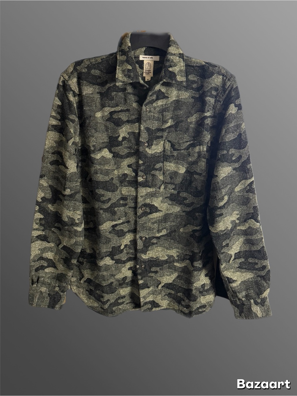 KATO by Hiroshi Kato Camouflage Button-Up Shirt - Green Camo